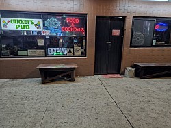 Front of crickets pub